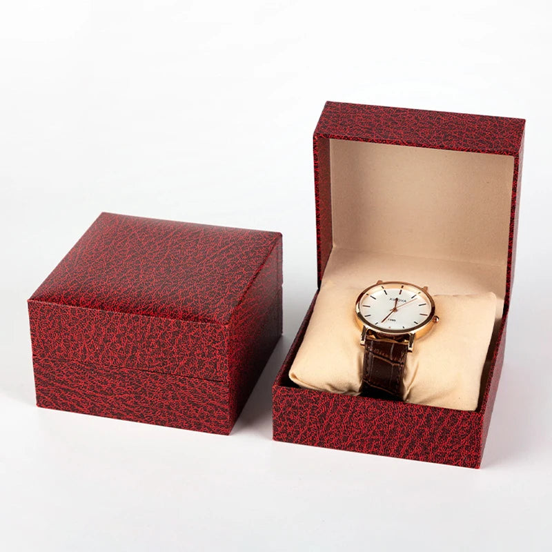 Luxury Black Single Watch Gift Box with Pillow Wristwatch Bracelet Display Case Watch Organizer Display Bracelet Packaging Box