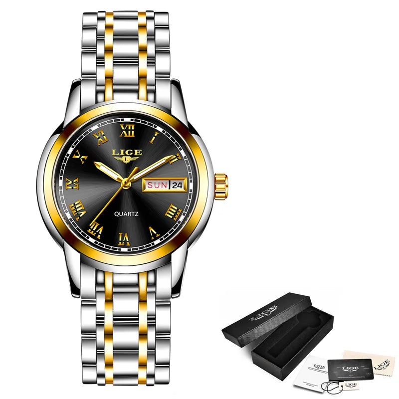 LIGE Gold Watch Women