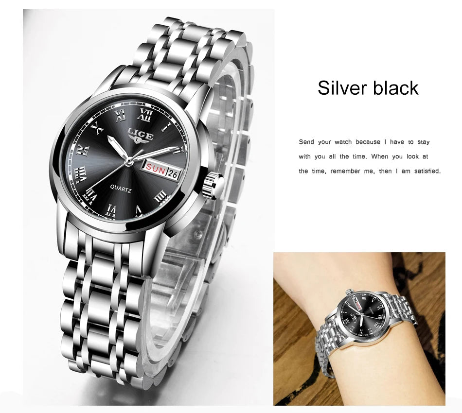 LIGE Gold Watch Women