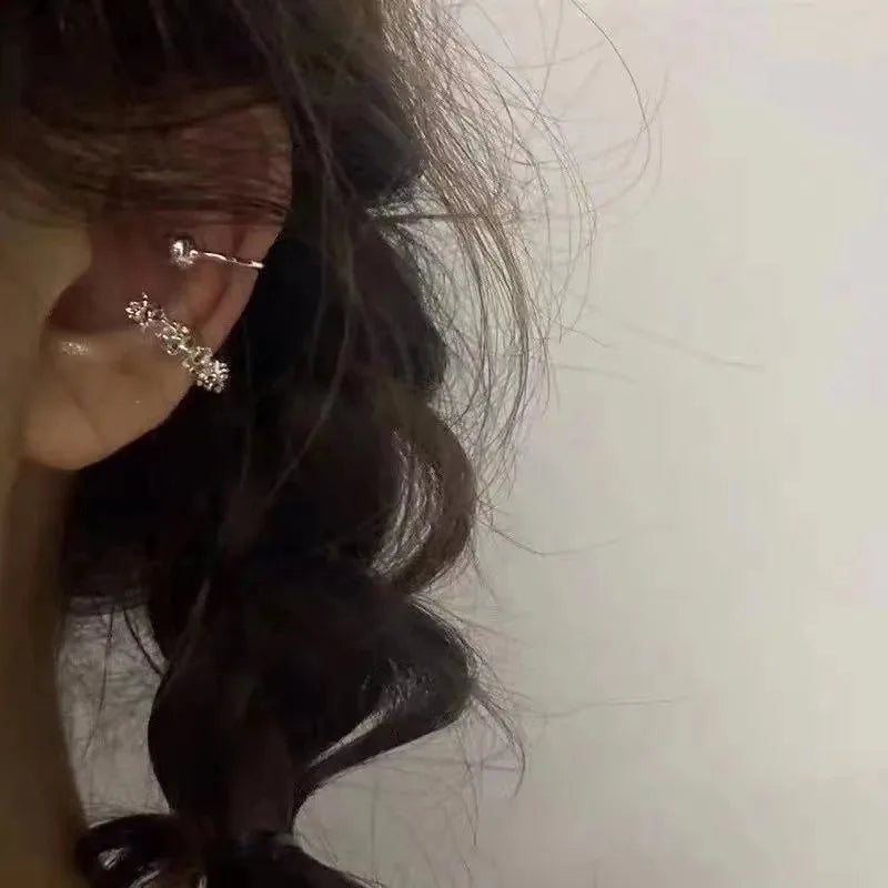 Simple High-end Earrings Clip Ear Clips Without Pierced Female Temperament Fashion Retro Cold Wind Ear Bone Clip