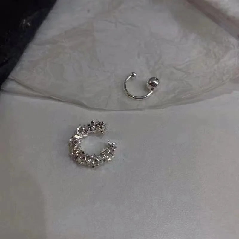 Simple High-end Earrings Clip Ear Clips Without Pierced Female Temperament Fashion Retro Cold Wind Ear Bone Clip