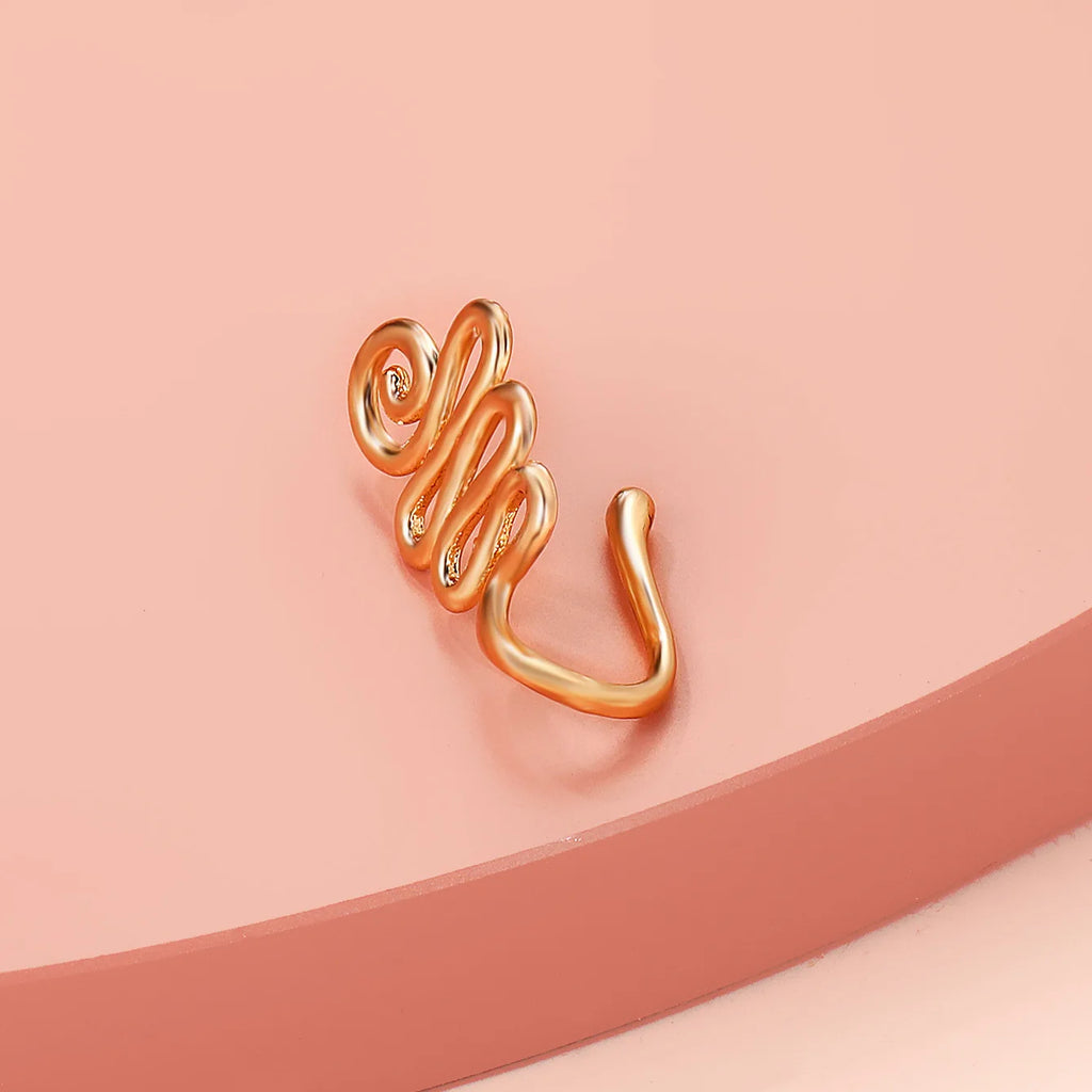 Fashion Nose Ring Charm Crystal Butterfly Pentagram Nose Ring Women Fake Piercing Clip on Nose Ear Rings Body Jewelry