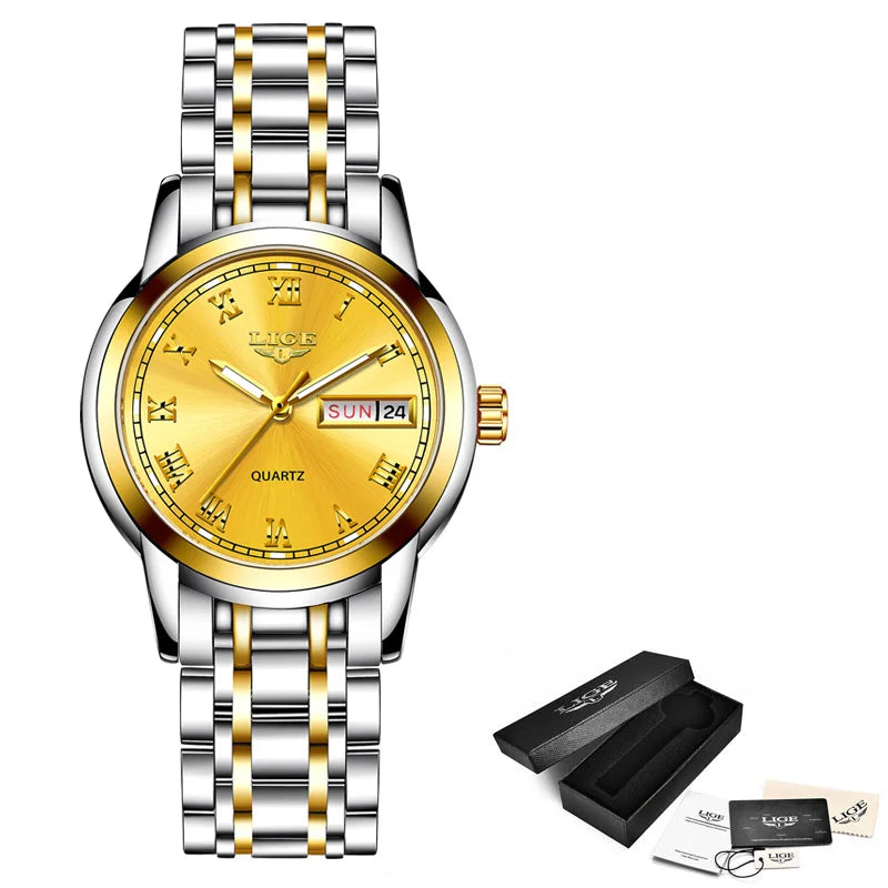 LIGE Gold Watch Women