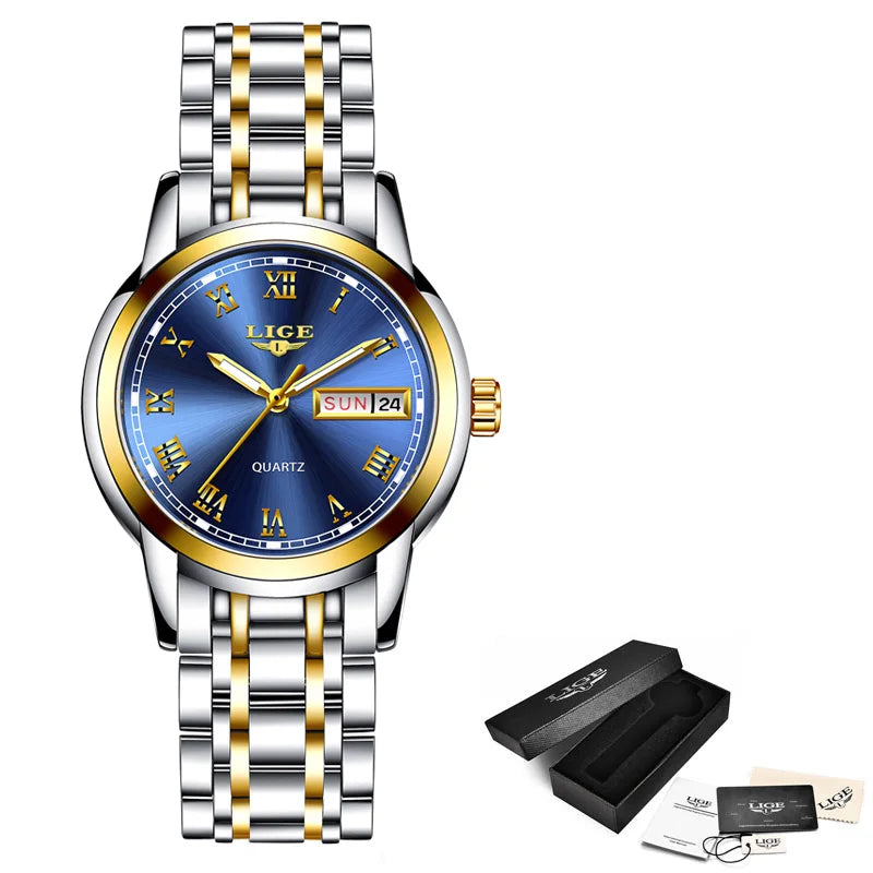 LIGE Gold Watch Women
