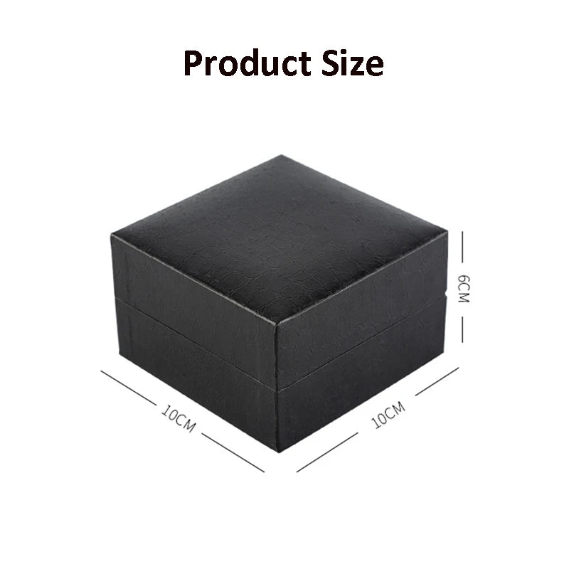 Luxury Black Single Watch Gift Box with Pillow Wristwatch Bracelet Display Case Watch Organizer Display Bracelet Packaging Box