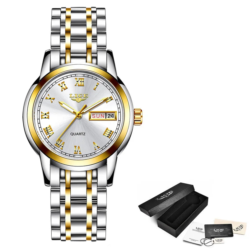 LIGE Gold Watch Women