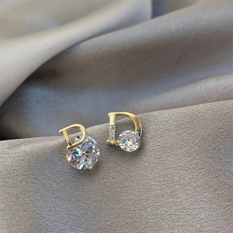 Asymmetric D-shaped Earrings