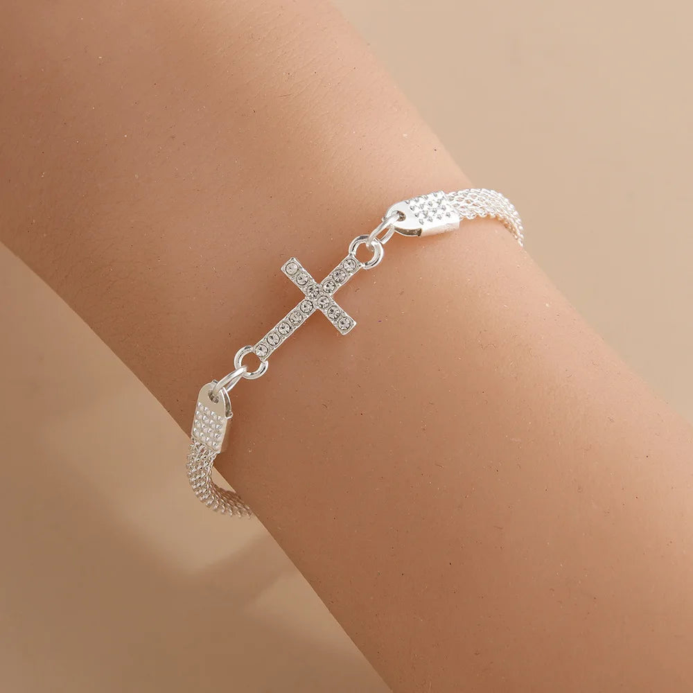 Handmade Braided Mesh Chain Faith Bracelet For Men and Women