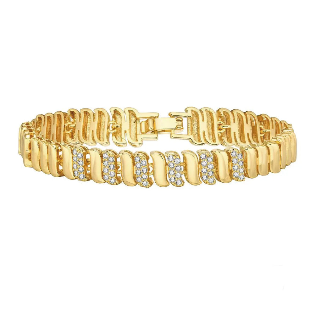 18 k Plated Gold Plated Mirco Zircon Bracelets For Women