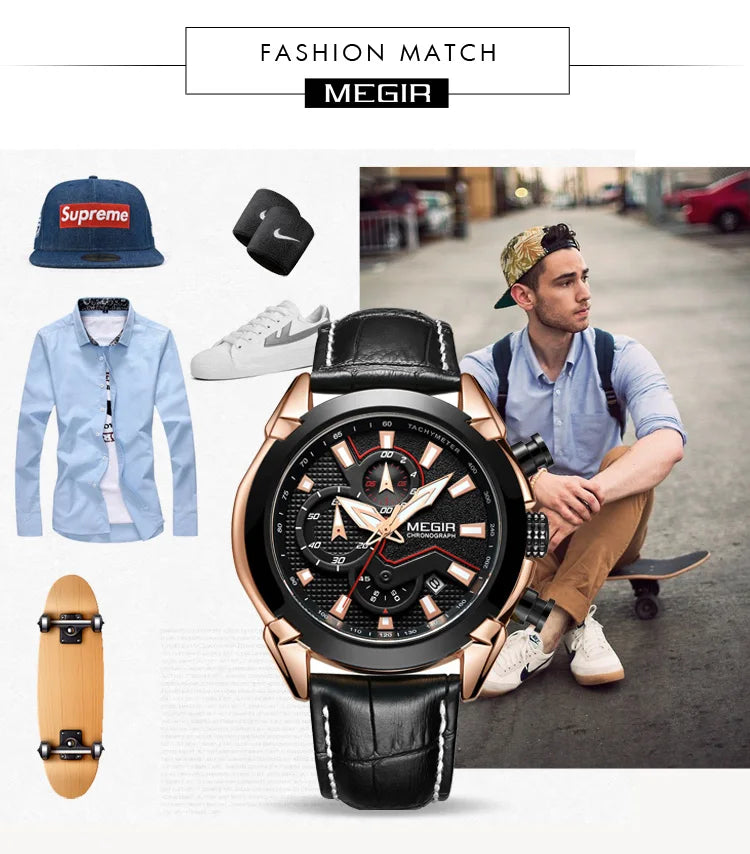 Megir Men's Chronograph Quartz Watch