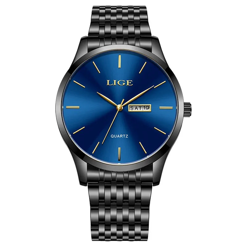 LIGE New Ladies Waterproof Watches Fashion Business Diamond Bracelet Watch For Women Simple Casual Luminous Quartz Chronograph