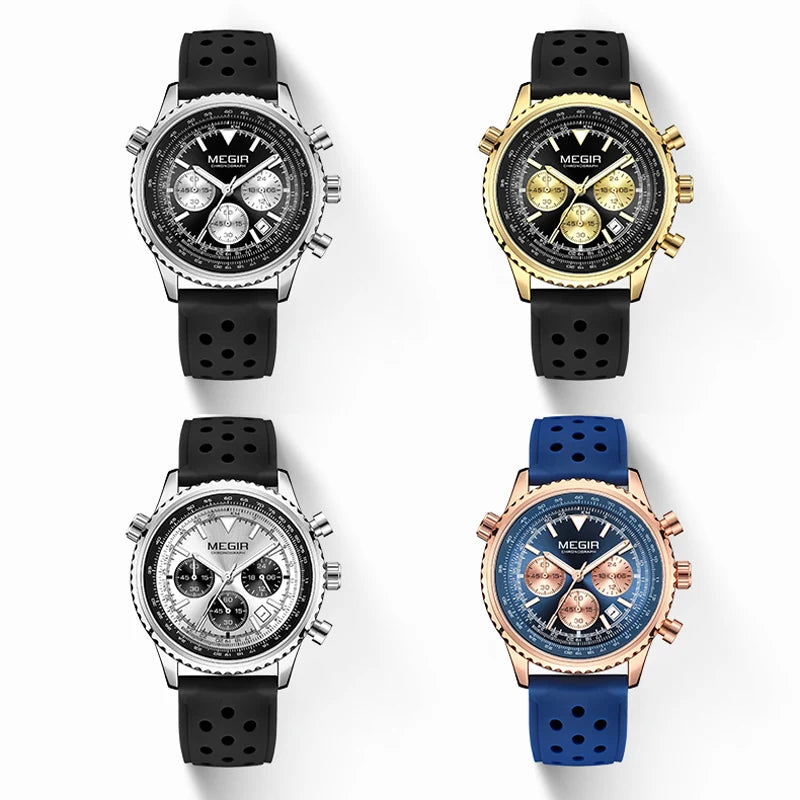 MEGIR Brand Original Luxury Fashion Watch for Men