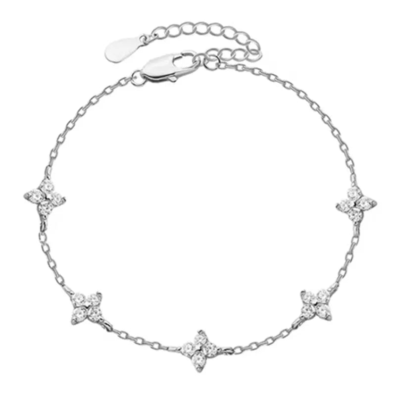 Temperament Four Leaf Flower Bracelet for Women