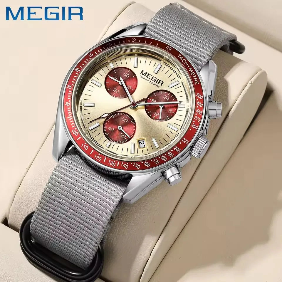 MEGIR Men's Weaving Strap Watch