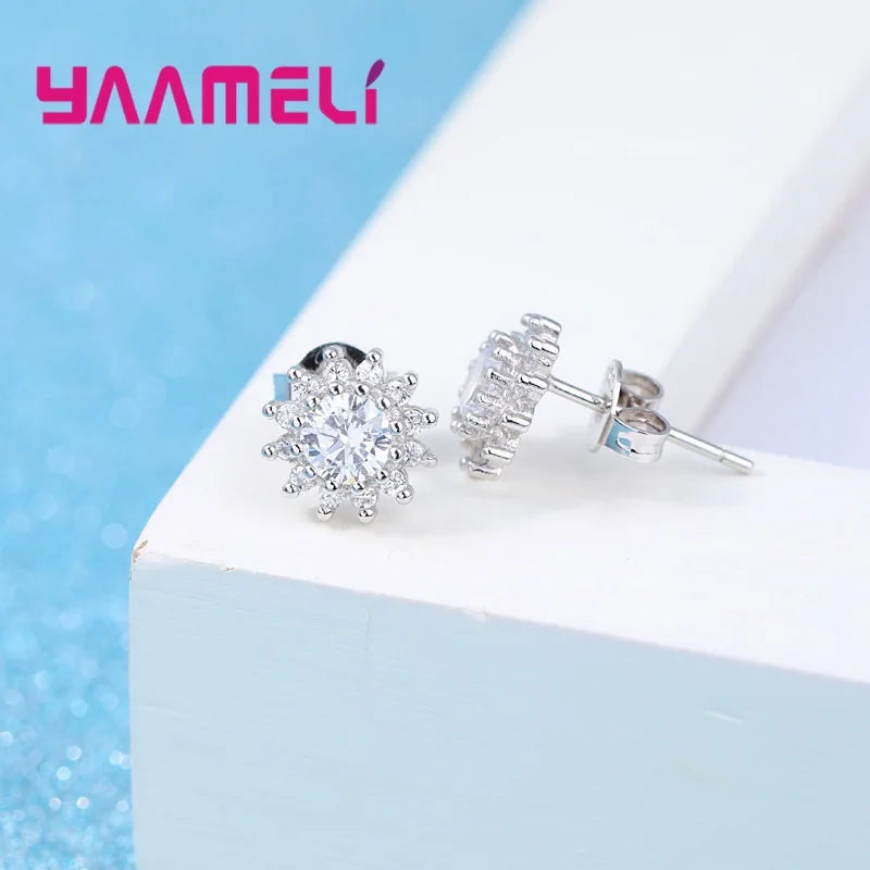 Stud Earrings for Women Girls Freshwater Pearl 925 Sterling Silver Rhinestone Ear Brncos Pendietnes Elegant Office Lady