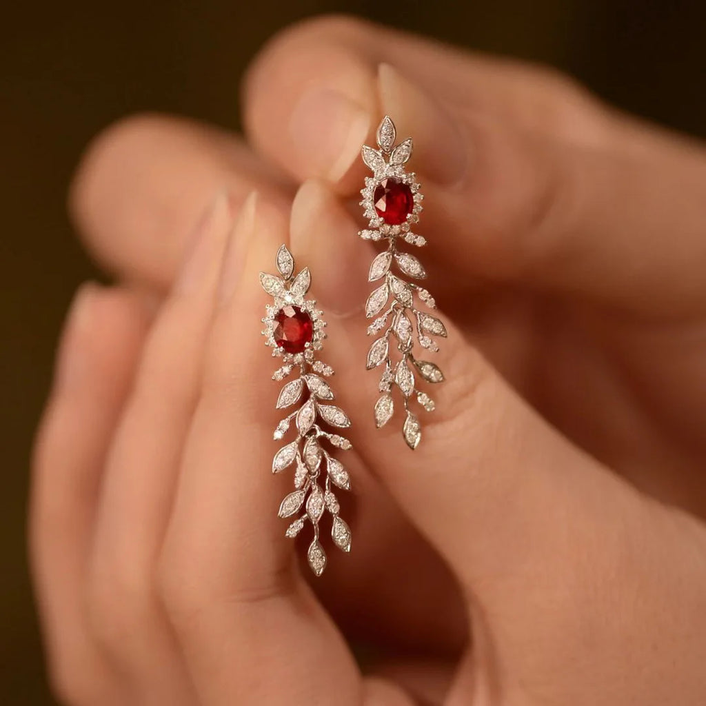silver vintage earrings for women