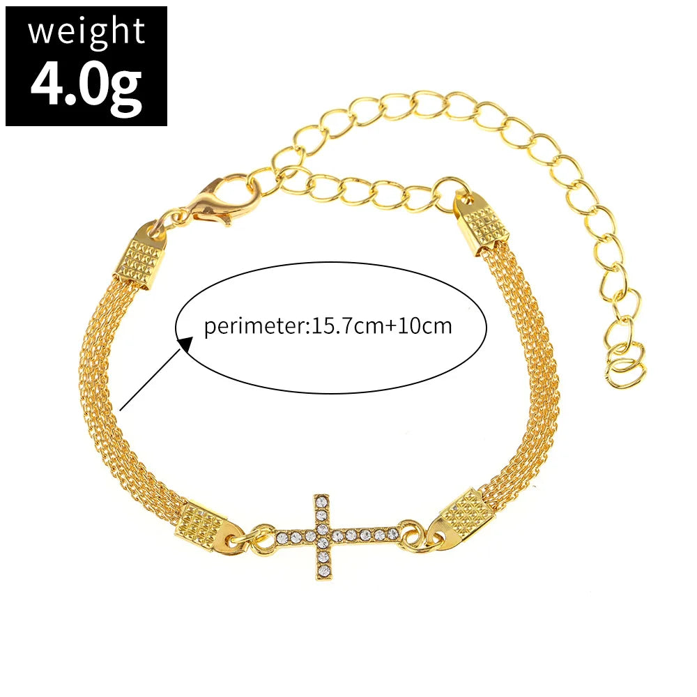 Handmade Braided Mesh Chain Faith Bracelet For Men and Women