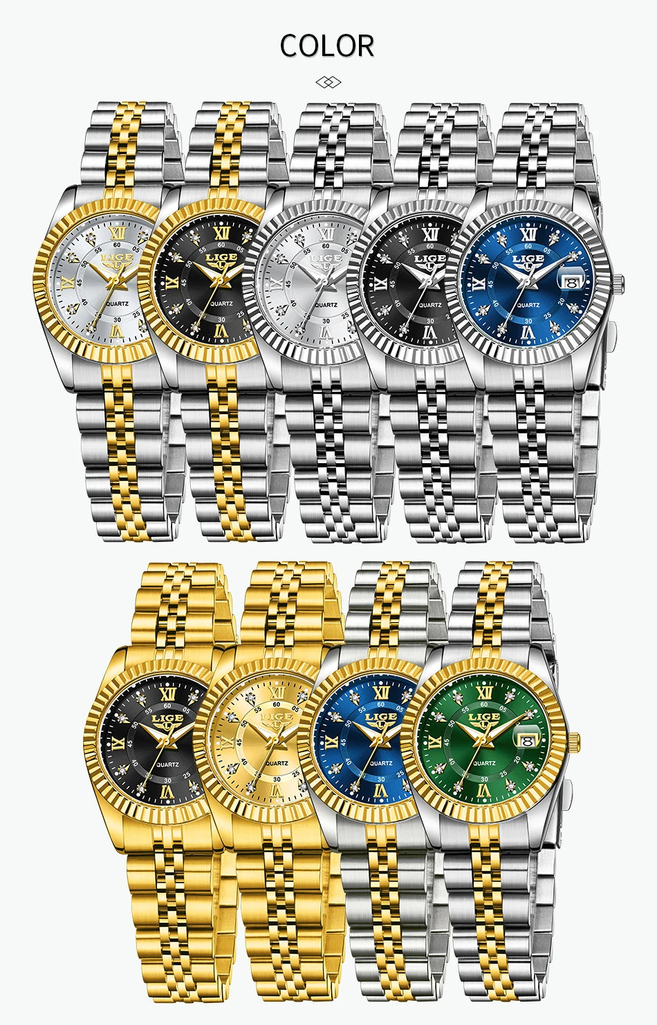 LIGE Luxury Watch For Women