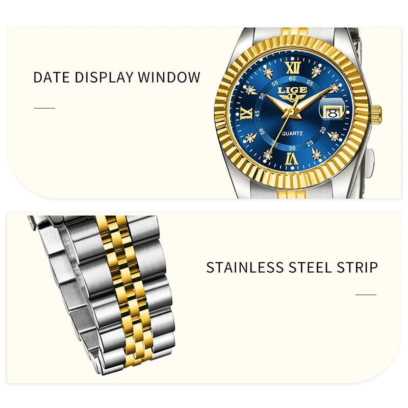 LIGE Luxury Watch For Women