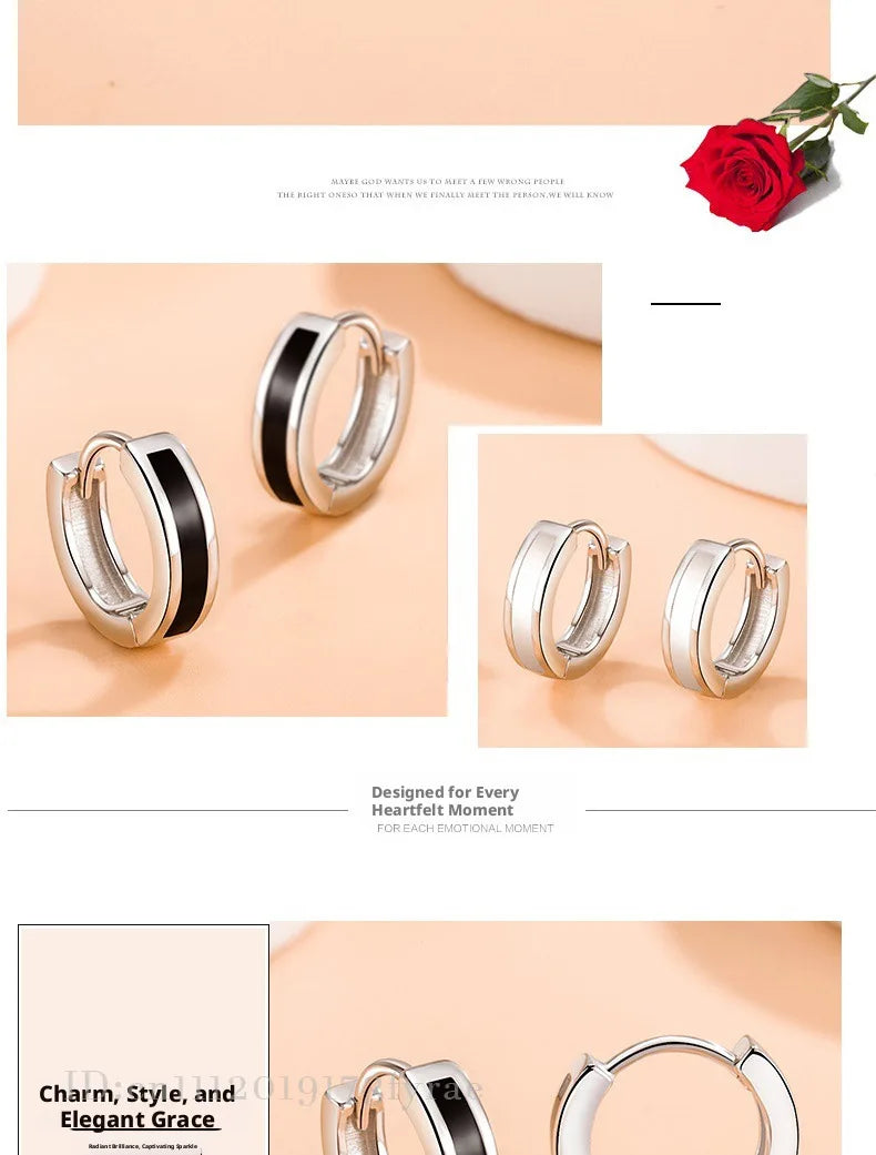 Sterling Silver Simple Round Earrings