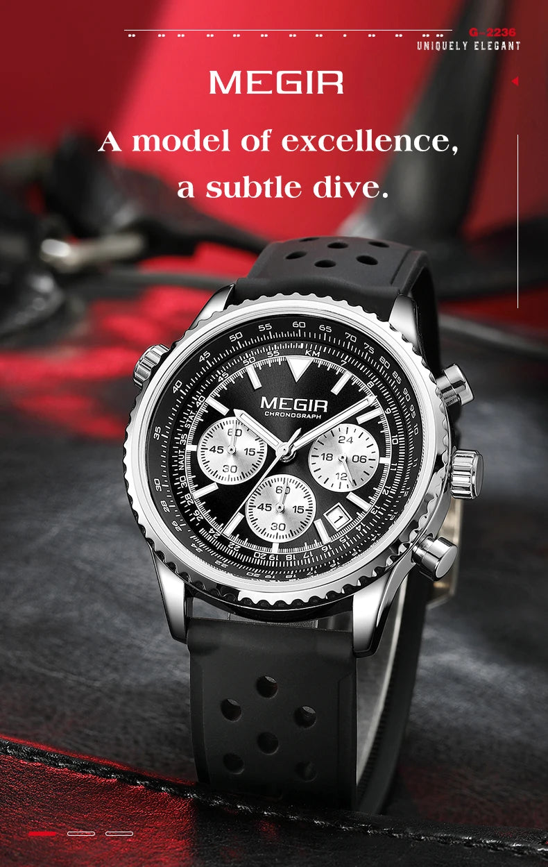 MEGIR Brand Original Luxury Fashion Watch for Men