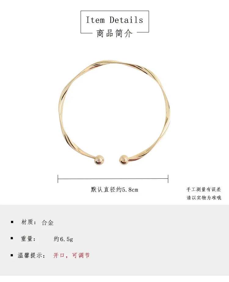 Elegant Exquisite Twist Simple Bracelet for Women