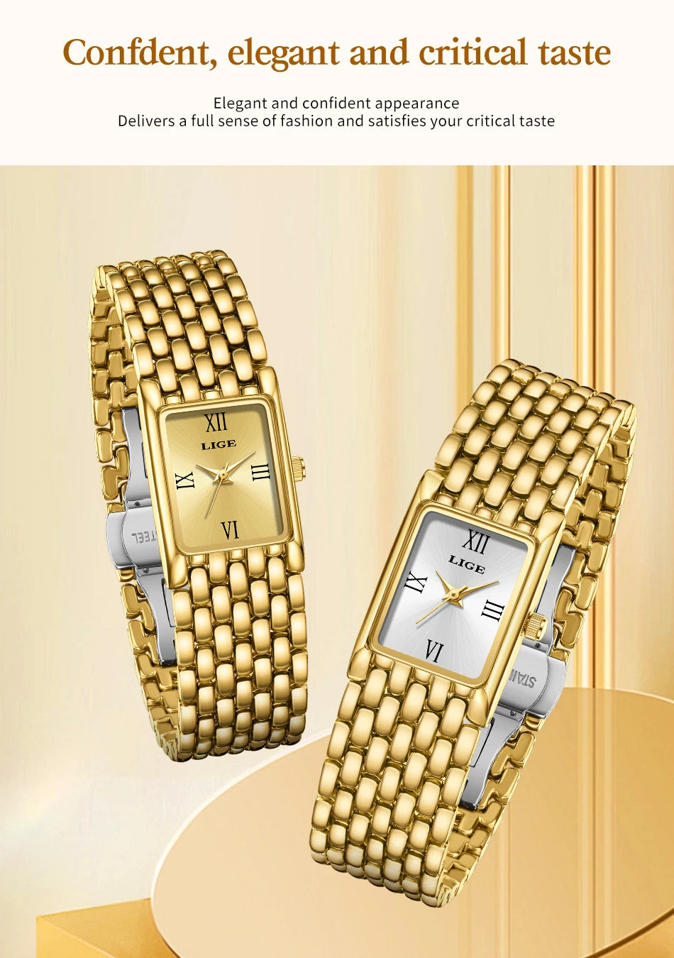 LIGE Gold Watch for Women