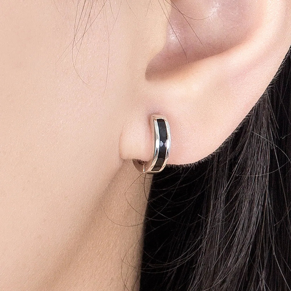 Sterling Silver Simple Round Earrings