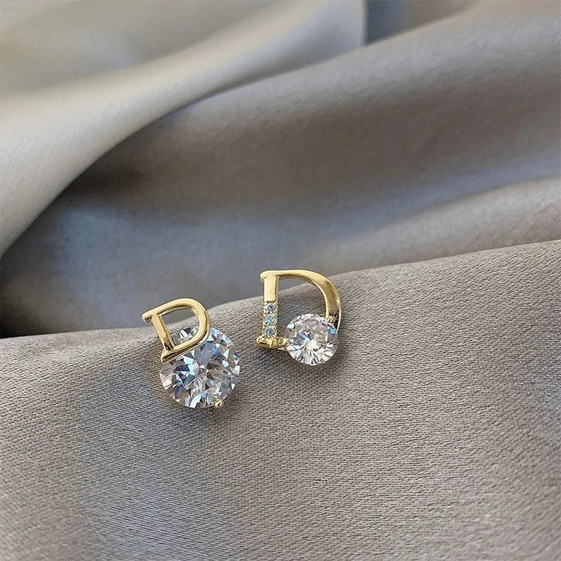 Asymmetric D-shaped Earrings