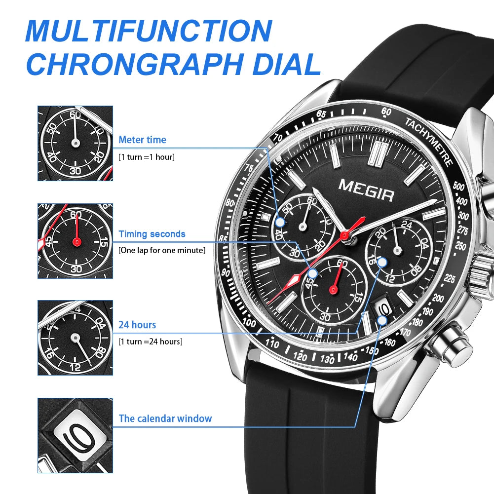 MEGIR Men Fashion Sports Watch