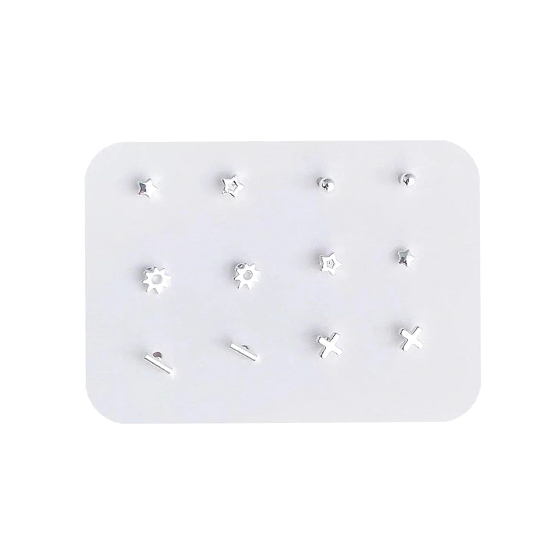 6 Pair Of Mini Minimalist Earrings With A Sense Of Design Gentle And Delicate Jewelry Earrings For Ear Decoration