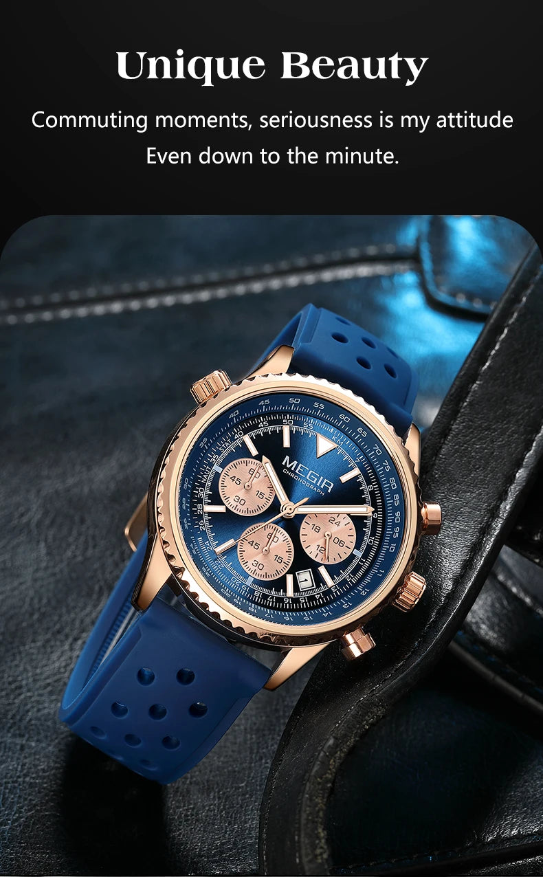 MEGIR Brand Original Luxury Fashion Watch for Men