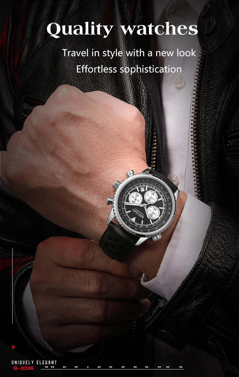 MEGIR Brand Original Luxury Fashion Watch for Men