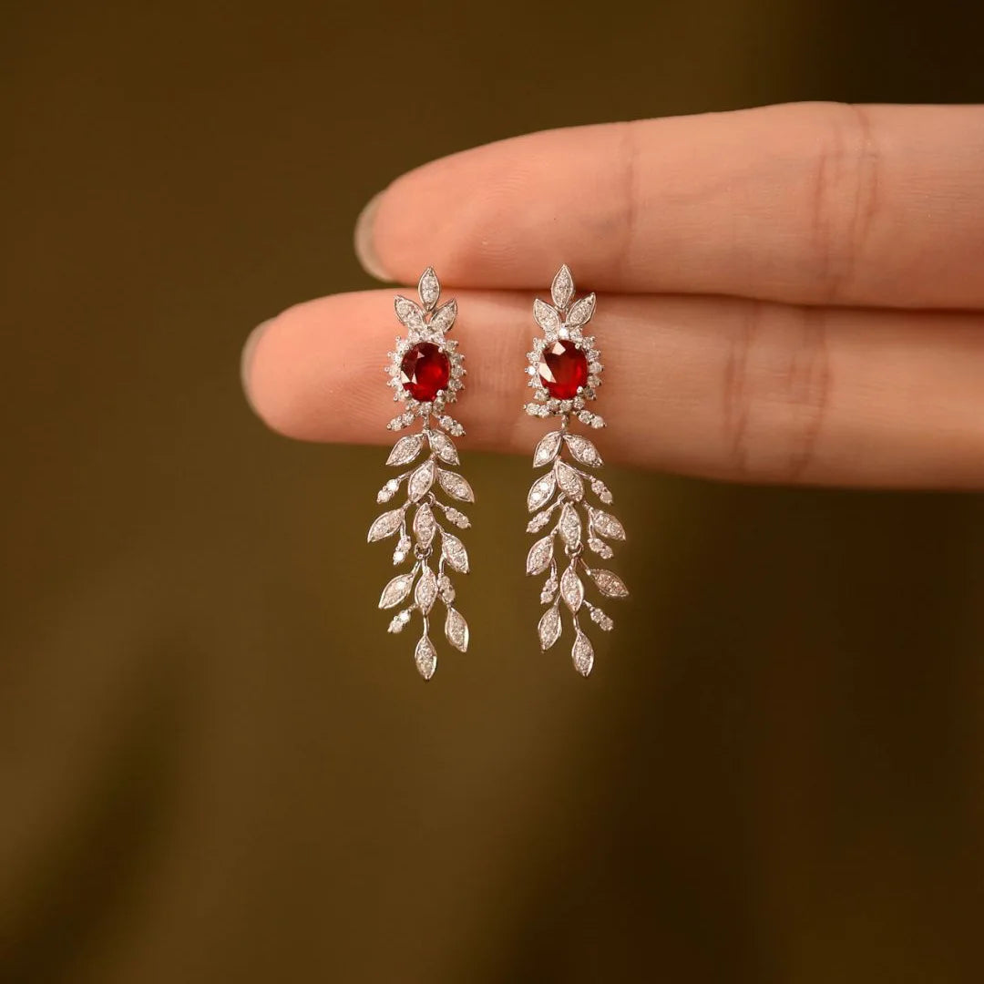 silver vintage earrings for women