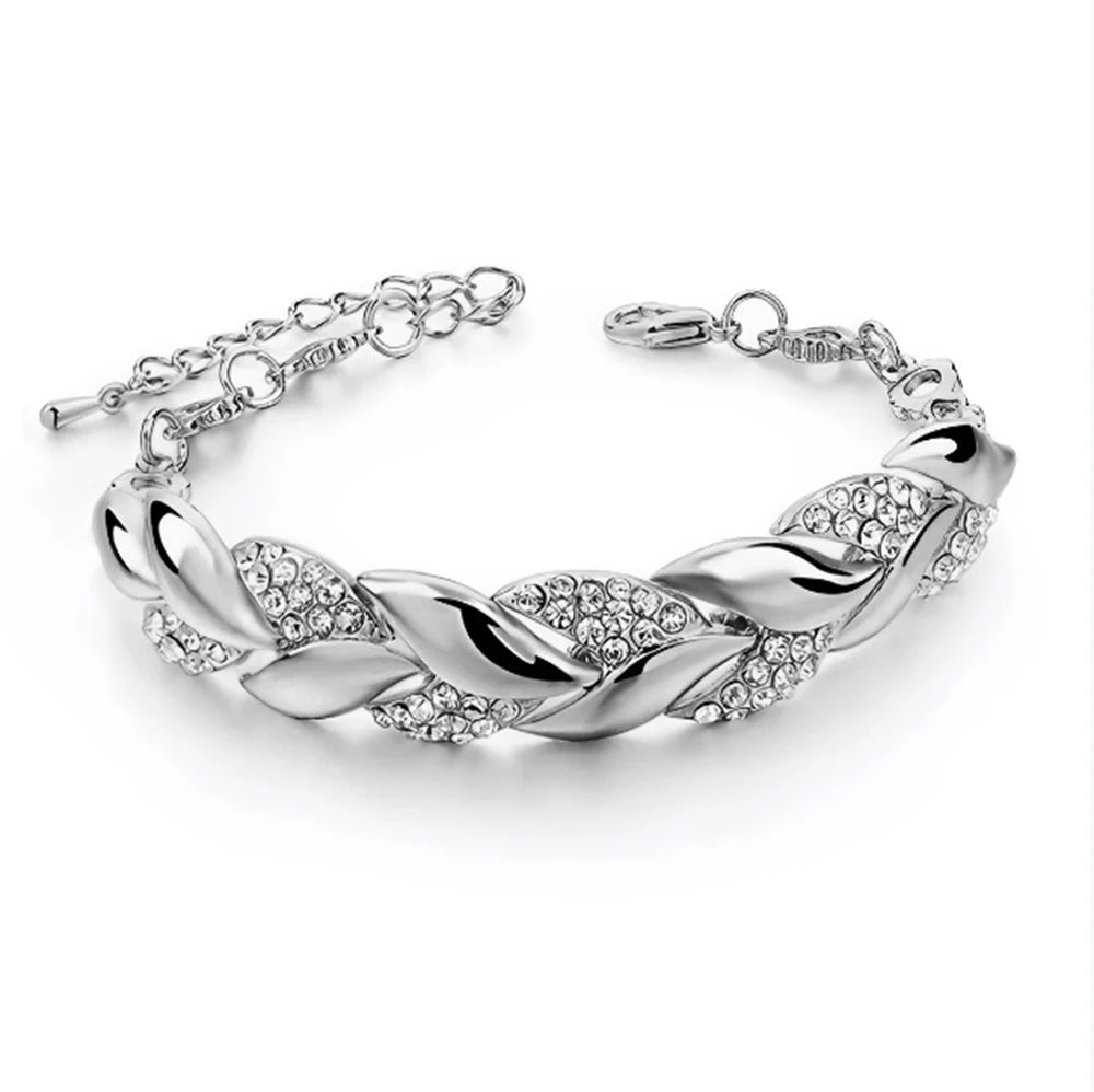 Luxury Braided Leaf Bracelet
