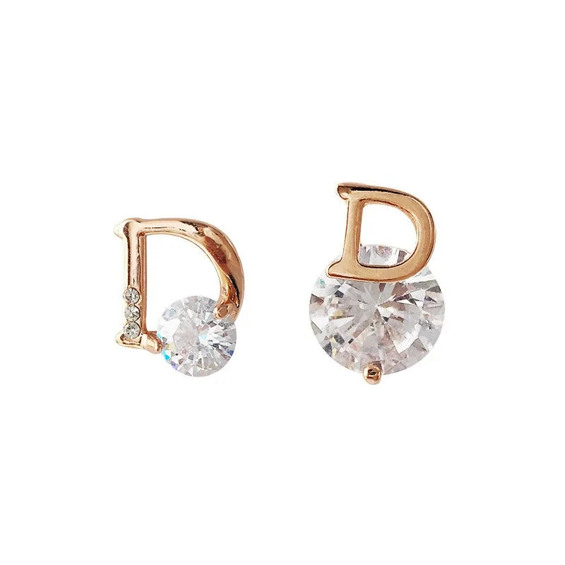 Asymmetric D-shaped Earrings