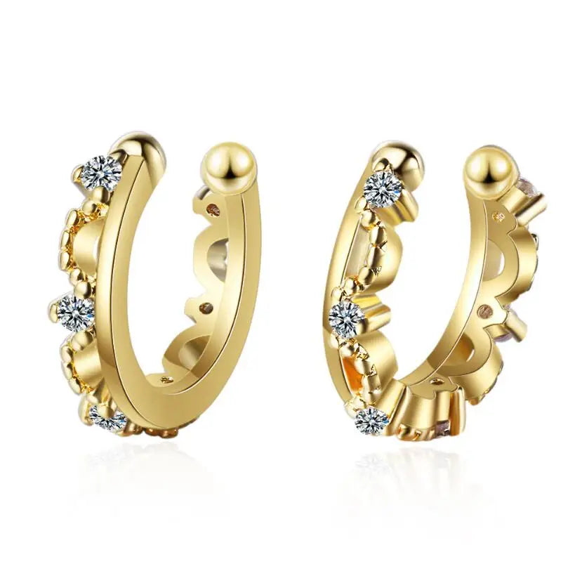 Real 925 Sterling Silver Simple Earcuff Tasteful Zircon Clip On Earrings For Women Small Ear Cuff Jewelry Girls pendientes mujer