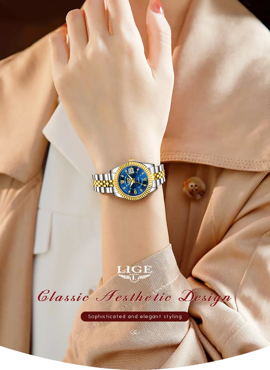 LIGE Luxury Watch For Women