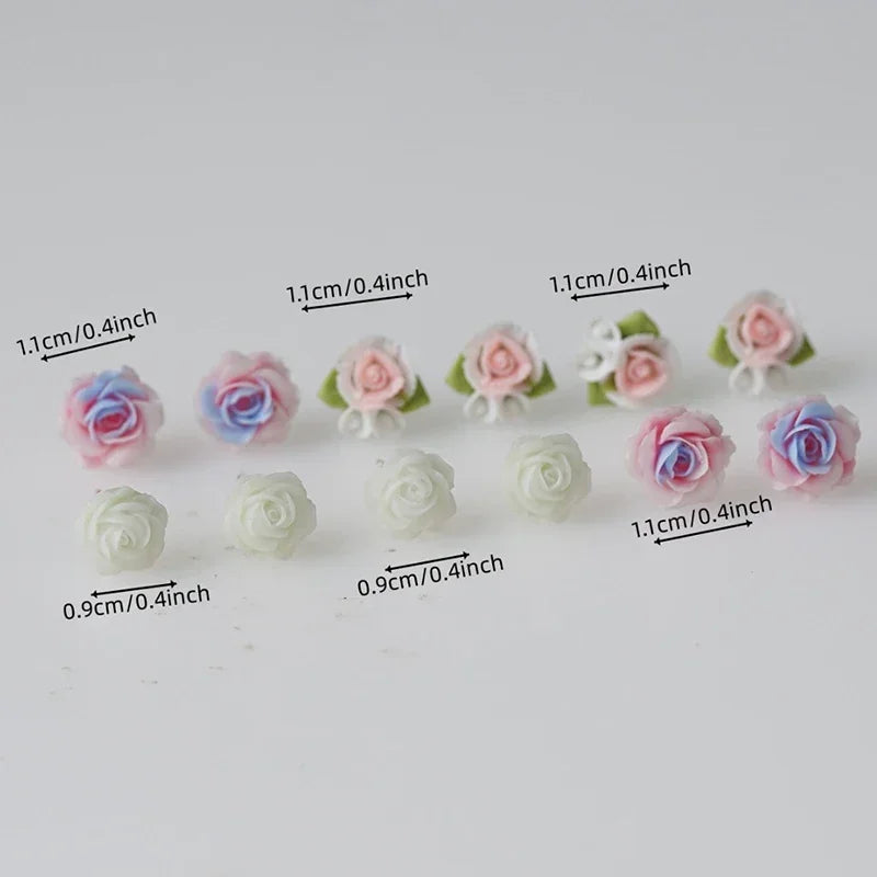 Cute & Colorful 6Pair Flower Earrings Set, Ideal Party Jewelry for Women/Girls, Creative & Trendy Gift