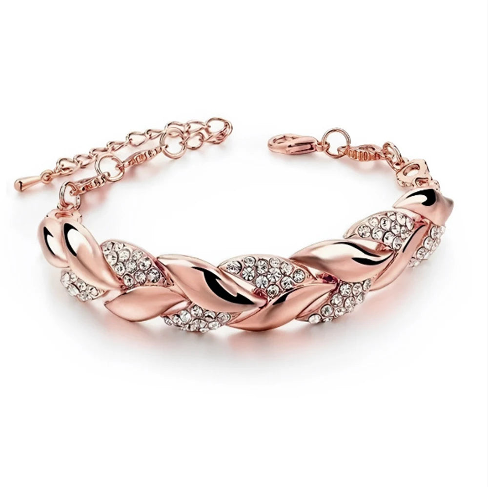 Luxury Braided Leaf Bracelet