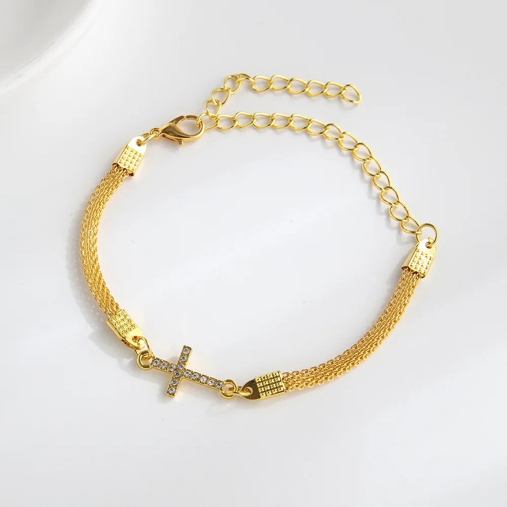 Handmade Braided Mesh Chain Faith Bracelet For Men and Women