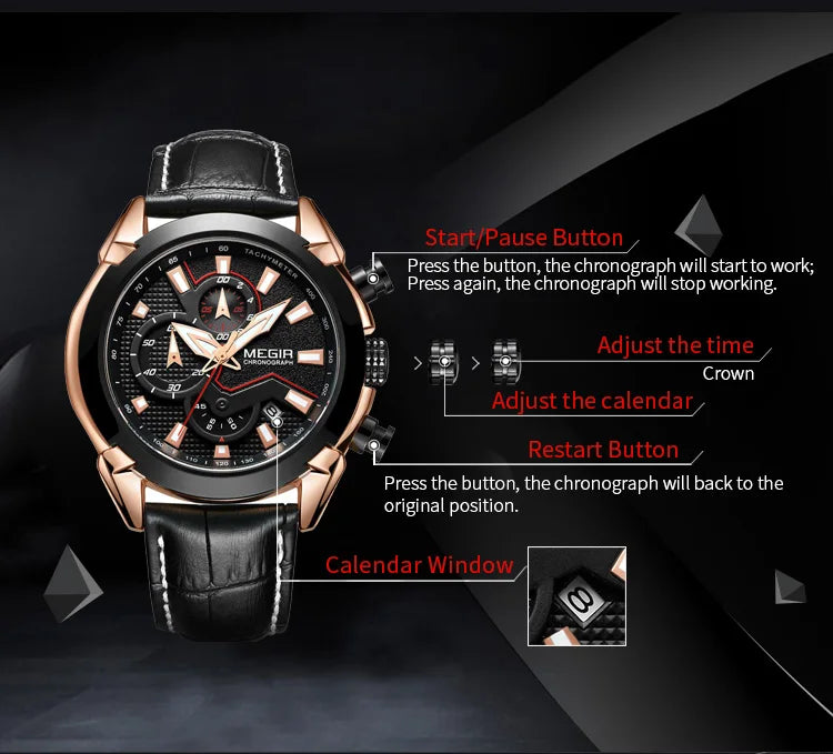 Megir Men's Chronograph Quartz Watch