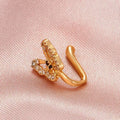 Glass Imitation Diamond Butterfly Nose Stud Hip Hop Gothic Style Clip Wear Adjustable Nose Clip Without Hole Women Cool Jewelry