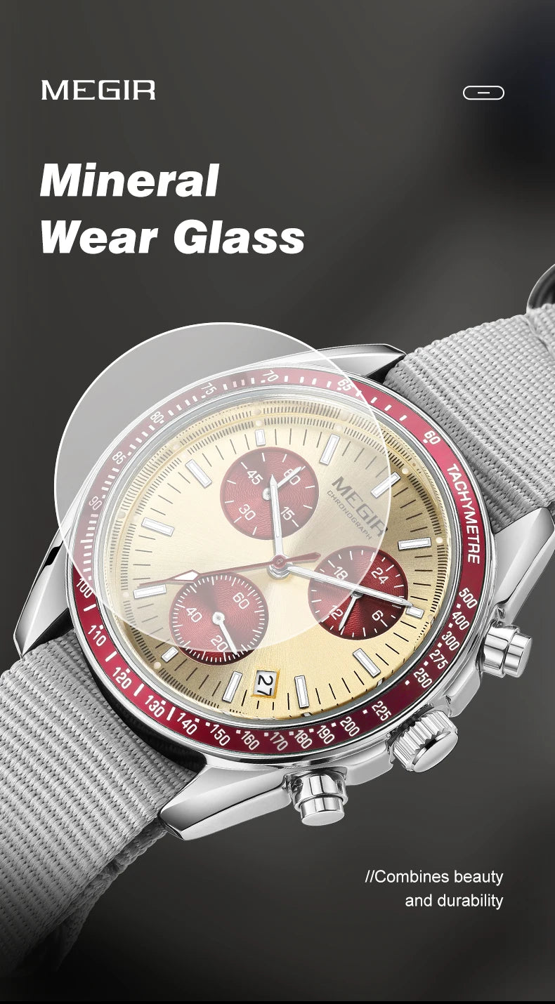 MEGIR Men's Weaving Strap Watch