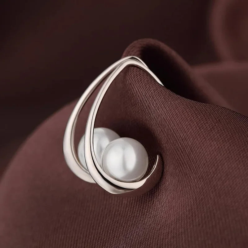 2026 New European and American Simple Style Earrings for Women Elegant Style Pearl Jewelry Design Sense Personalized Jewelry