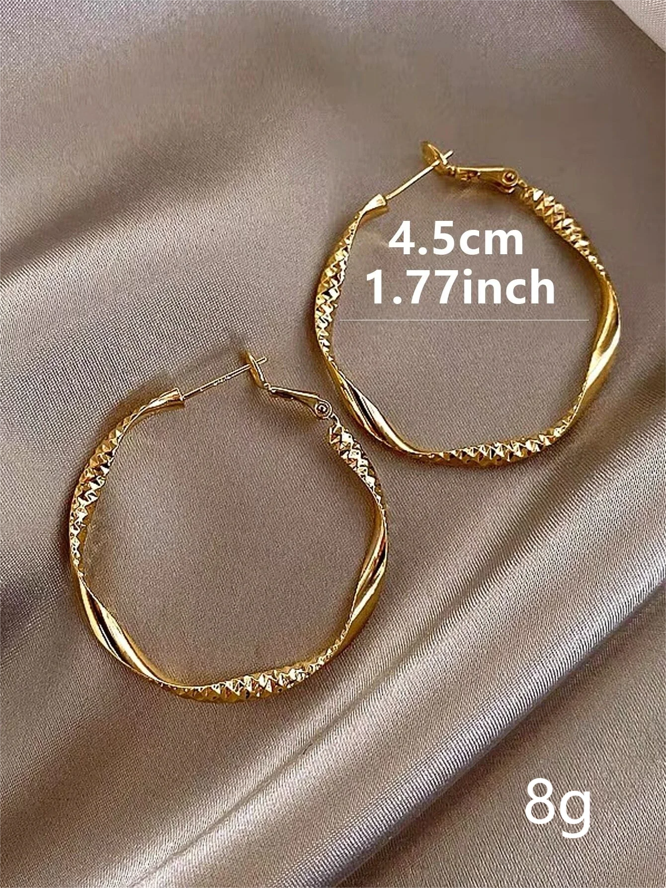 Exquisite silky texture design earrings for ladies