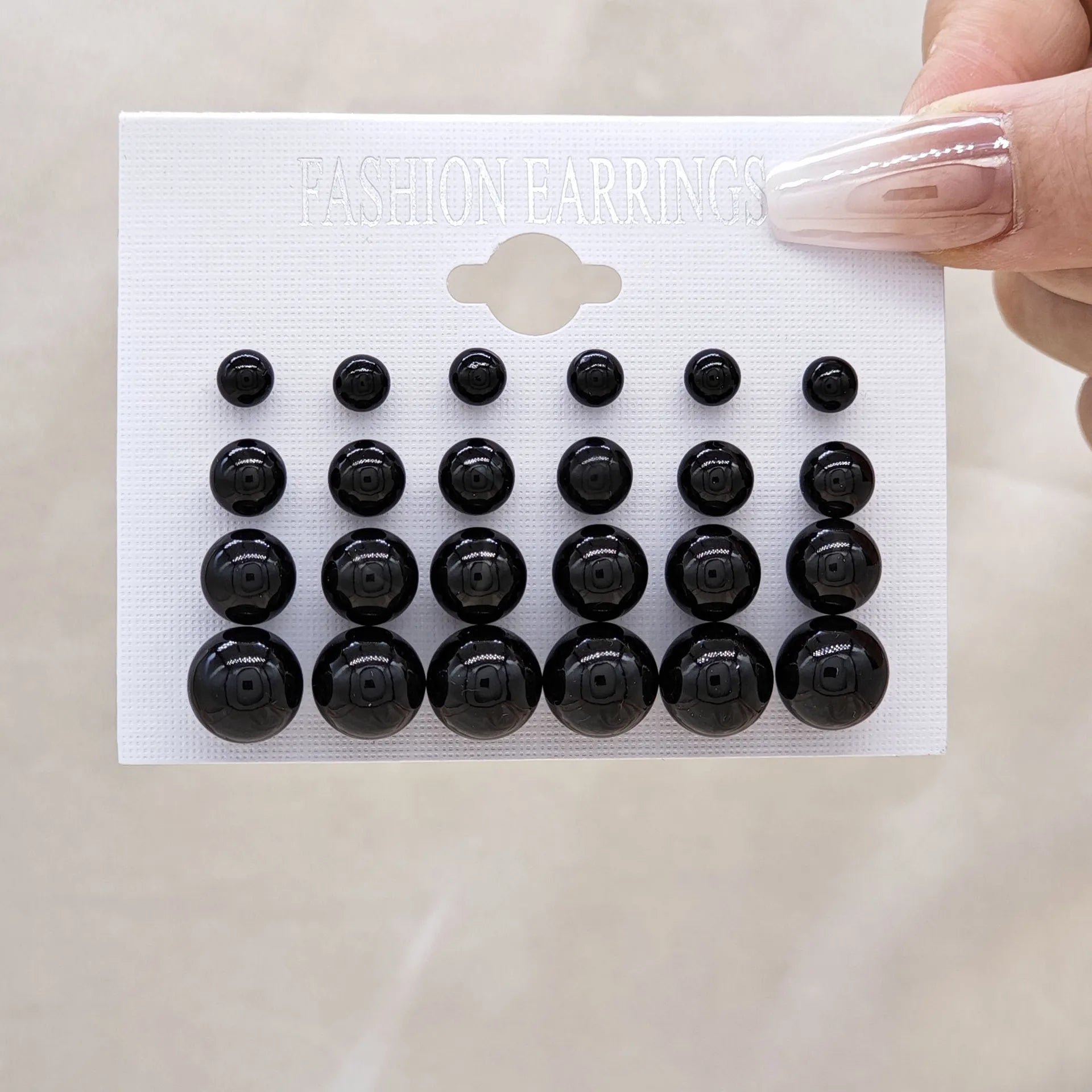 12 Pairs of Pearl Imitation Women's Earring Set