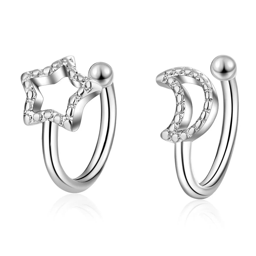 Sterling Silver Zircon Clip On Earrings For Women
