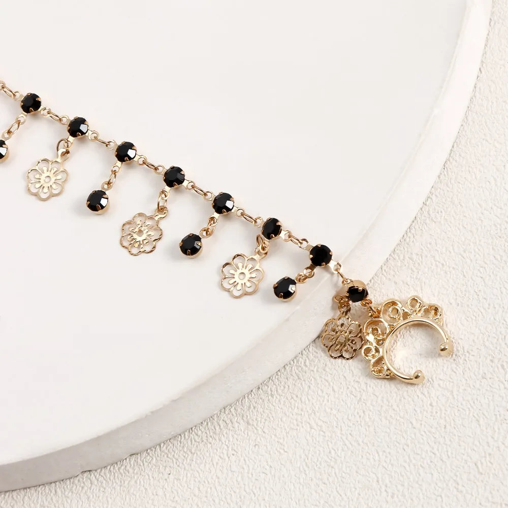 Body Jewelry Earring with Nose Ring Fashion Trendy Nose Clip Rings Fake Nostril Piercing Clip Gold& Black