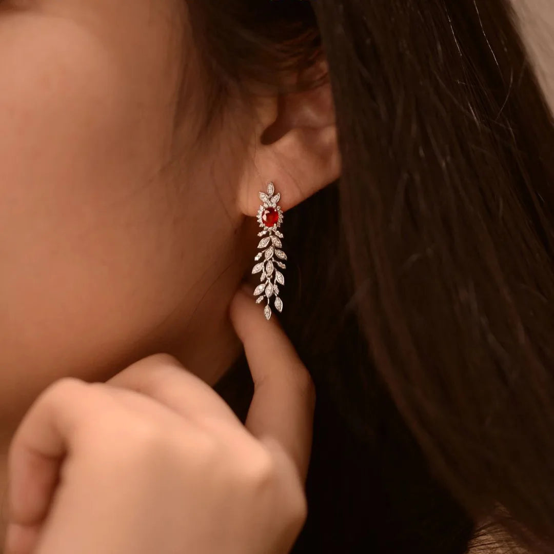 silver vintage earrings for women
